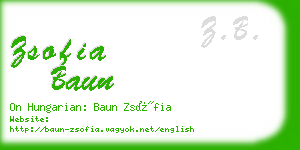 zsofia baun business card